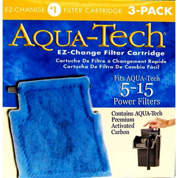 Aqua-Tech EZ-Change Aquarium Filter Cartridge 10-20 Power Filters 3-Pack 